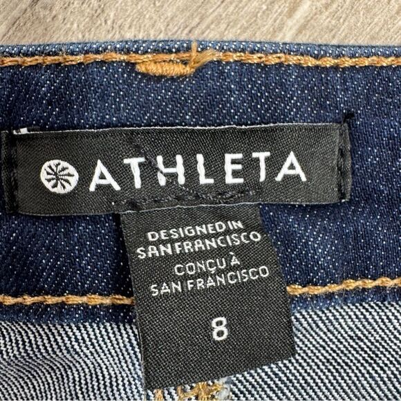 Athleta Scupltek Ultra Skinny Jeans Midnight Blue 8 Ankle High Rise - Picture 9 of 14